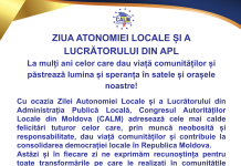 Mesaj de felicitare cu ocazia Zilei Autonomiei Locale și a Lucrătorului din APL